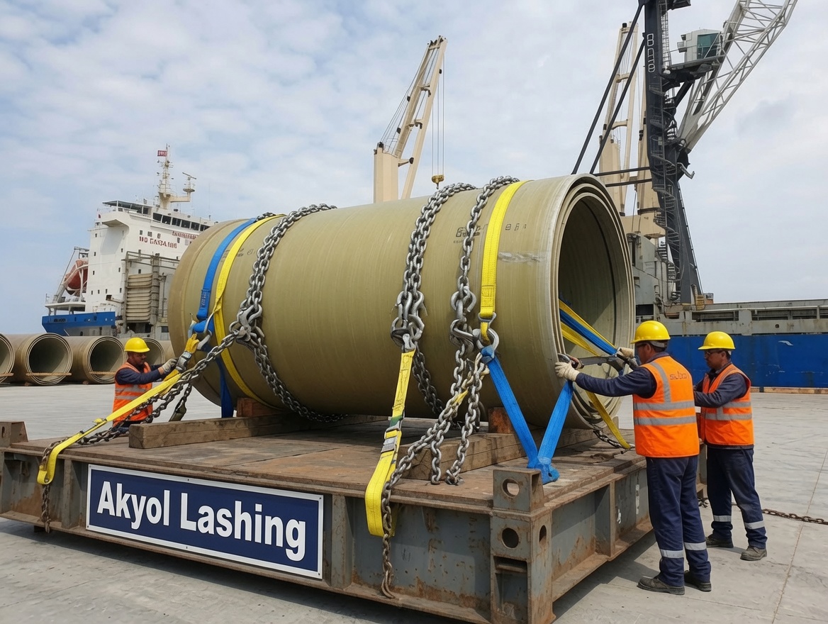 Flatrack lashing